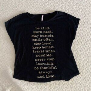 Black Quote Shirt